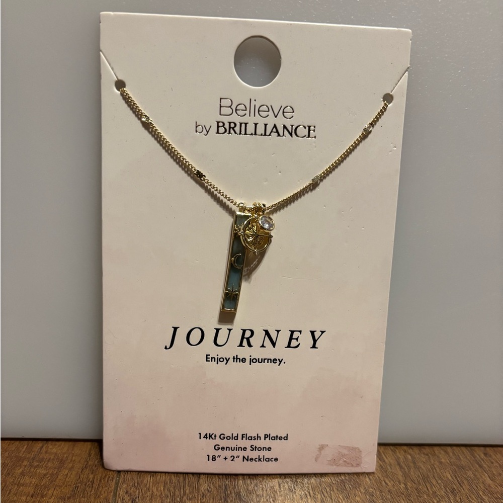 Believe by Brilliance 14Kt gold flash-plated necklace